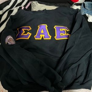 Hooded “SIGMA ALPHA EPSILON” pullover sweatshirt